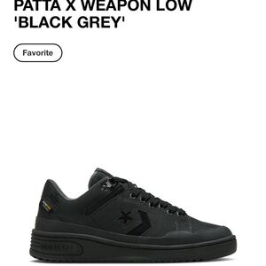 Converse Patta x Weapon Low in Black and Gray